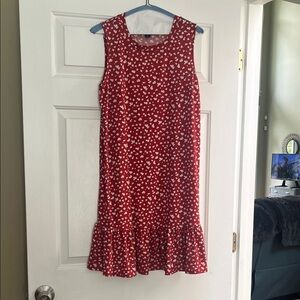 Apt. 9 Red Heart Print Midi Dress